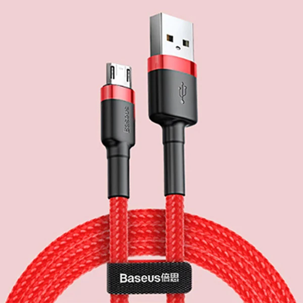 Baseus Cafule Micro Usb 1metre 2.4a Hızlı Şarj Halat Usb Kablo-(1903)