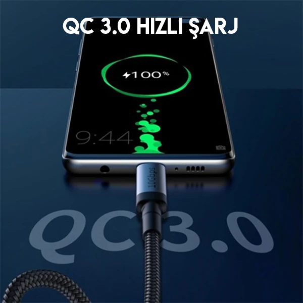 Baseus Cafule series Type-C PD3.1 Gen1 60W(20V/3A) 5Gbps Usb Şarj Kablasu 1metre-(1903)