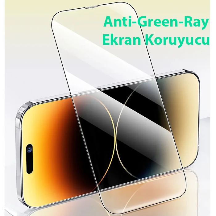 Baseus Corning iPhone 15 Pro Full Koruma Eye-Protection Tempered Cam Ekran Koruyucu-(1903)