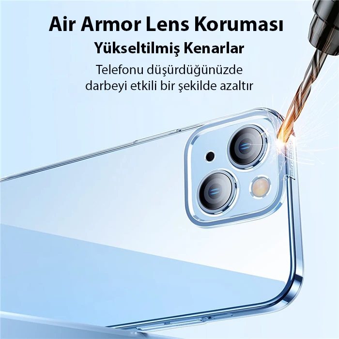 Baseus Crystal iPhone 14 Plus 6.7 Ultra-Thin Silikon Kılıf + Tempered Ekran Koruyucu Set-(1903)