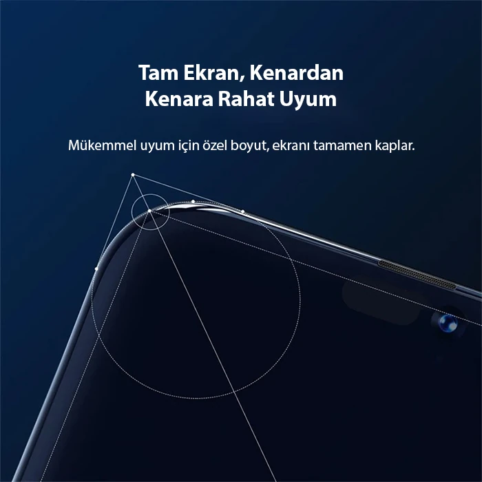 Baseus Crystal iPhone 15 Full Koruma Anti Mavi Işık Tempered Cam Ekran Koruyucu 2 Adet Set-(1903)