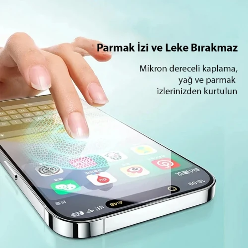 Baseus Crystal iPhone 15 Full Koruma Eye-Protection Tempered Cam Ekran Koruyucu-(1903)