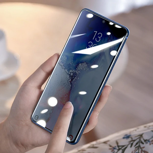 BASEUS Curved- Galaxy S20 Ultra Full Kaplama UV Tempered Cam Koruyucu 2Adet-(1903)