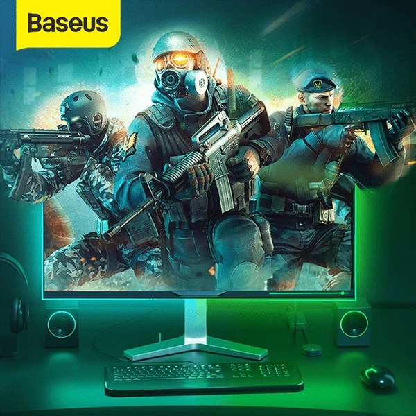 BASEUS Game Light RGB 5050 Esnek Oyuncu Pc LED Şerit Işık 5W15 m-(1903)