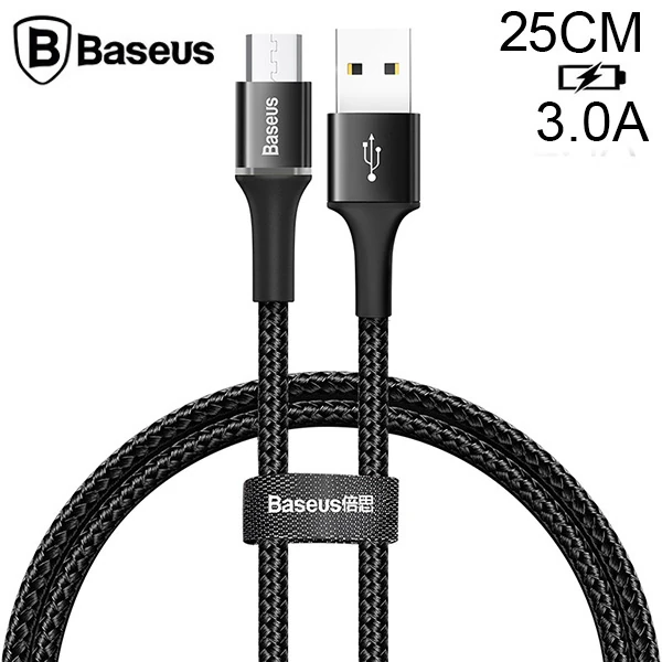 Baseus halo Mikro Usb 3A Hızlı Şarj 0.25CM Kısa Power Bank için Şarj Kablosu-(1903)