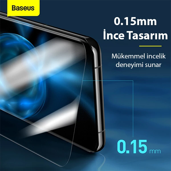 BASEUS Huawei P50 0.15mm Full Darbe Emici Ekran Koruyucu 2 Adet Set-(1903)