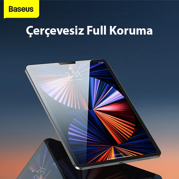 Baseus iPad 9.7 2018 / 2017 / Pro 9.7 / Air 2 / Air Tempered Cam Ekran Koruyucu-(1903)