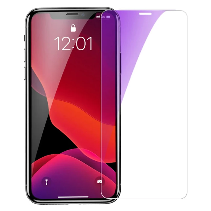 Baseus İPhone 11 Pro- X-XS 0.15mm Full Tempered AntiBlue Light Ekran Koruyucu 2 Adet Set-(1903)