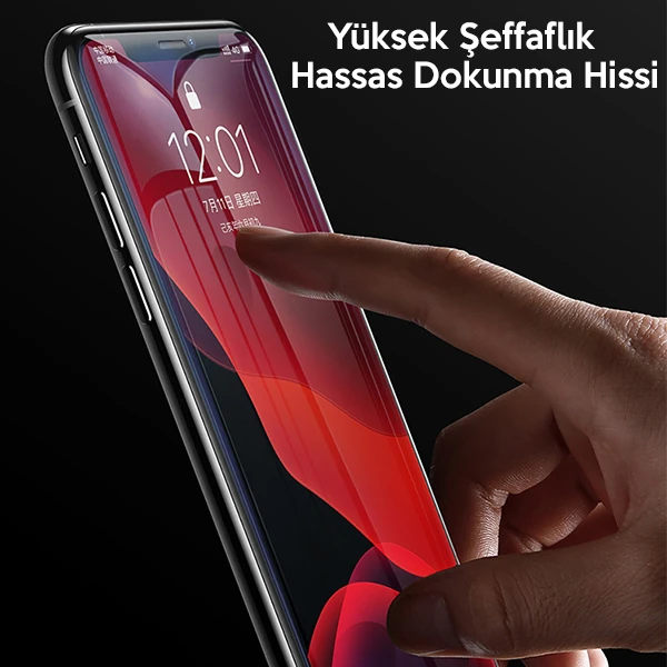 Baseus İPhone 11 Pro- X-XS 0.3mm Ful Tempered Cam Ekran Koruyucu 2 Adet Set-(1903)
