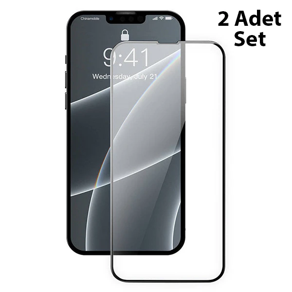 Baseus iPhone 13 Mini 0.23mm Full Kavisli Ekran Koruyucu Cam 2 Adet-(1903)