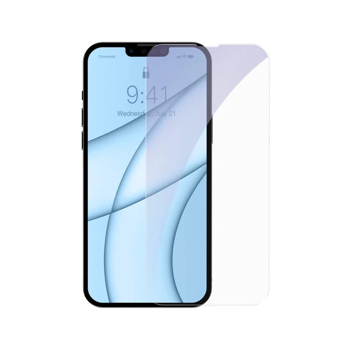 Baseus iPhone 13 Mini 0.3mm Göz Korumalı Full Cam Ekran Koruyucu 2 Adet Set-(1903)