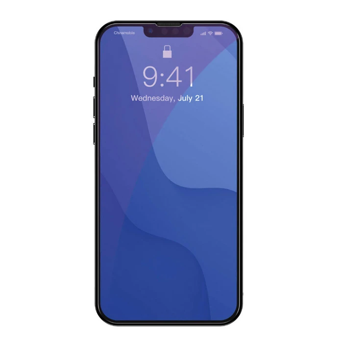 Baseus iPhone 13 Pro Max 0.3mm Göz Korumalı Full Cam Ekran Koruyucu 2 Adet Set-(1903)