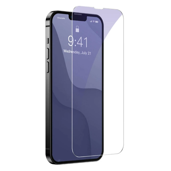 Baseus iPhone 13 Pro Max 0.3mm Göz Korumalı Full Cam Ekran Koruyucu 2 Adet Set-(1903)