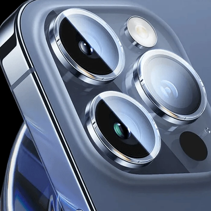 Baseus iPhone 15 Pro/15 Pro Max için Corning Serisi HD Cam Kamera Koruyucu-(1903)