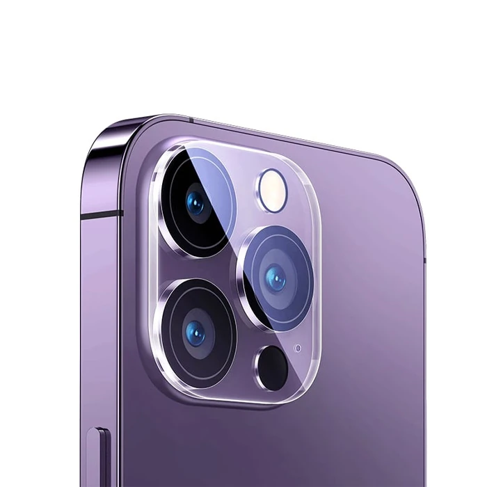 Baseus iPhone 15 Pro/15 Pro Max için Crystal Serisi HD Cam Kamera Koruyucu 2 Adet Set-(1903)