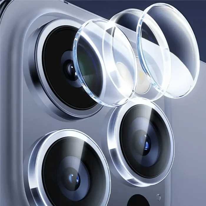Baseus iPhone 15 Pro/15 Pro Max için Sapphire Serisi HD Cam Kamera Koruyucu-(1903)