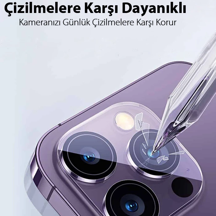 Baseus iPhone 15/15 Plus için Crystal Serisi HD Cam Kamera Koruyucu 2 Adet Set-(1903)