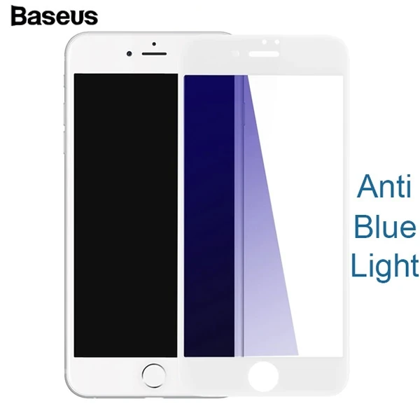 Baseus İPhone 7 Plus 8 Plus 3D Anti Blue Light Full Cam Ekran Koruyucu-(1903)