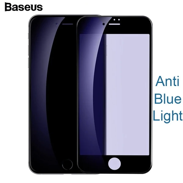 Baseus İPhone 7 Plus 8 Plus 3D Anti Blue Light Full Cam Ekran Koruyucu-(1903)