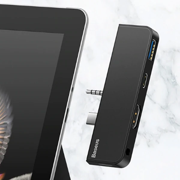Baseus Multifunctional HUB Surface Go(Type-C+Audio to HD4K+USB3.0+Type-C(data)+Audiok-(1903)