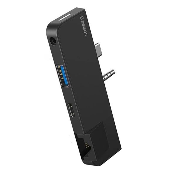 Baseus Multifunctional HUB Surface Go(Type-C+Audio to RJ45+USB3.0+Type-C(data)+Audio)-(1903)