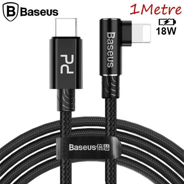 Baseus MVP Elbow Type-C to iPhone PD 18W Hızlı Şarj Usb Kablo 1metre-(1903)