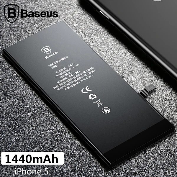 Baseus Orjinal İPhone 5 1440 Mah Pil Batarya-(1903)