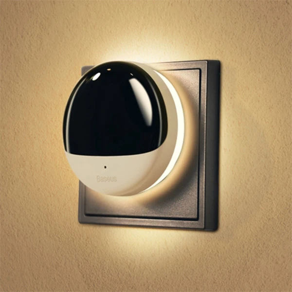 Baseus Plug-İn Led Gece Lambası Ses İle Kontrol Akıllı Gece Led Işık-(1903)