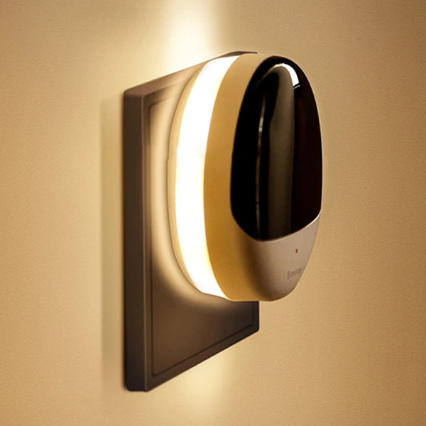 Baseus Plug-İn Led Gece Lambası Ses İle Kontrol Akıllı Gece Led Işık-(1903)