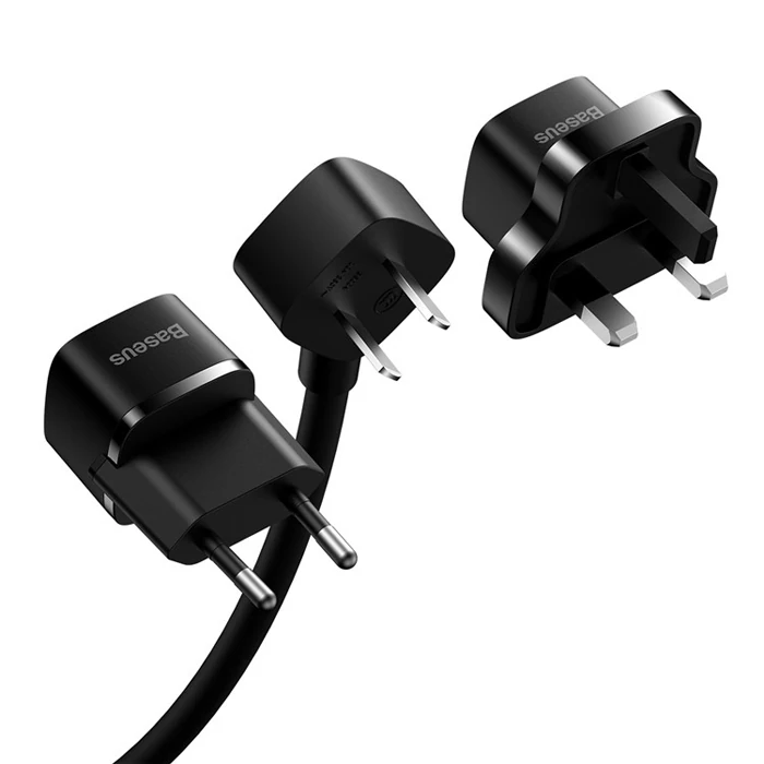 BASEUS PowerCombo Mini Power Strip 1AC 10 m Güç Kablosu /EU + UK Fiş Adaptörleri Dahil-(1903)