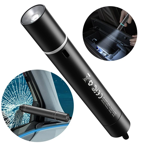 Baseus Savior Araç Pencere Camı Kırıcı ve Şarjlı Fener/Emergency Light-(1903)