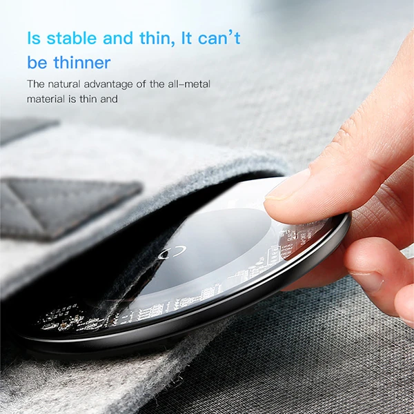 Baseus Simple Kristal 10W Qi Wireless Kablosuz Hızlı Şarj-(1903)