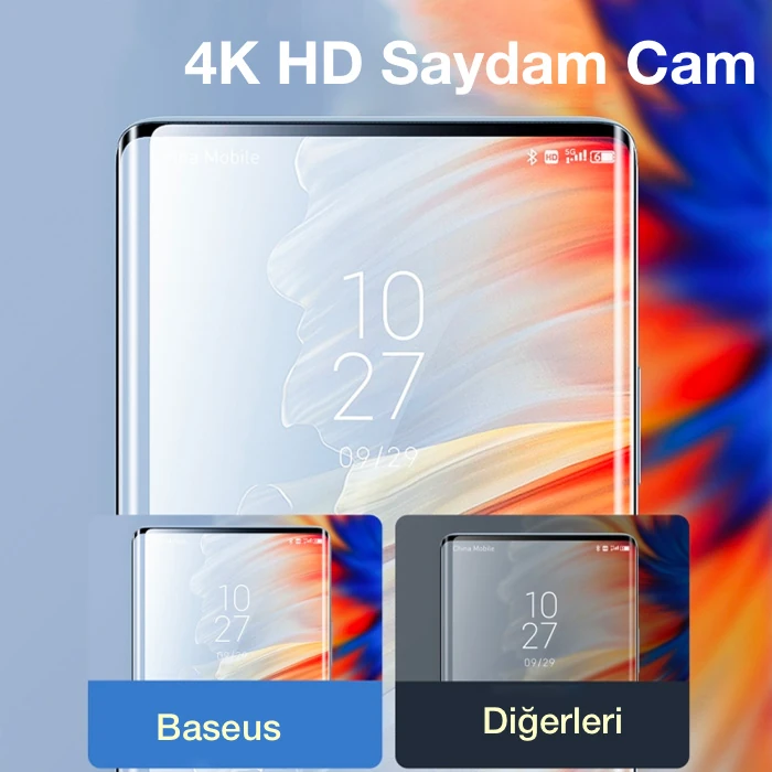 Baseus Xiaomi Mi Mix 4 0.25mm Kavisli Full Cam Ekran Koruyucu-(1903)