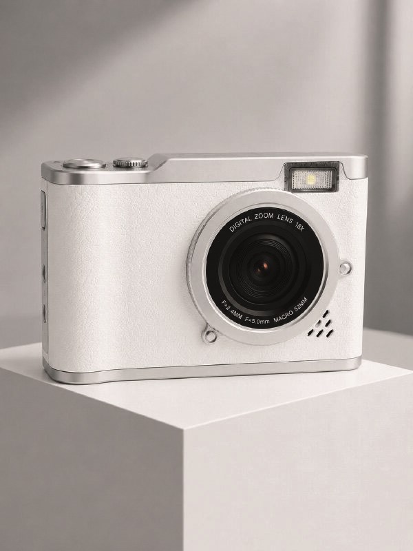 Beyaz 4K Video Kayıtlı 48 MP Dijital Fotoğraf Makinesi Otomatik Odaklama