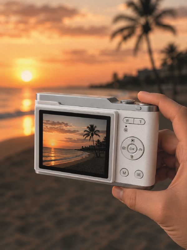 Beyaz 4K Video Kayıtlı 48 MP Dijital Fotoğraf Makinesi Otomatik Odaklama
