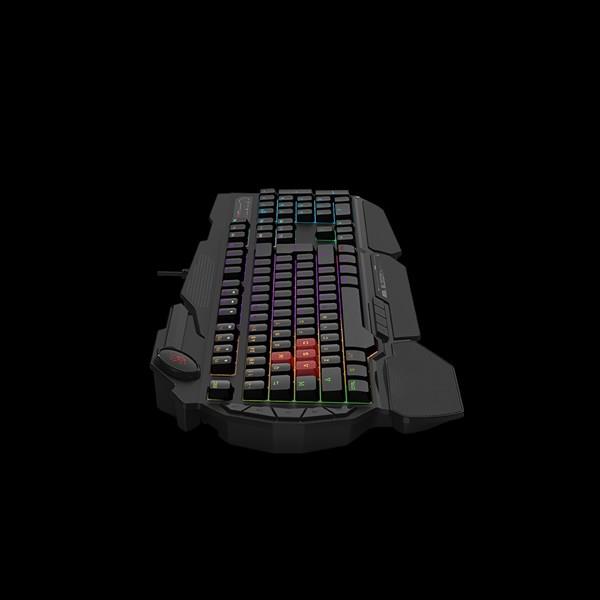 BLOODY B310N USB Q Trk RGB Led Aydınlatmalı Mekanik Hisli Siyah Gaming Klavye Bilek Destekli