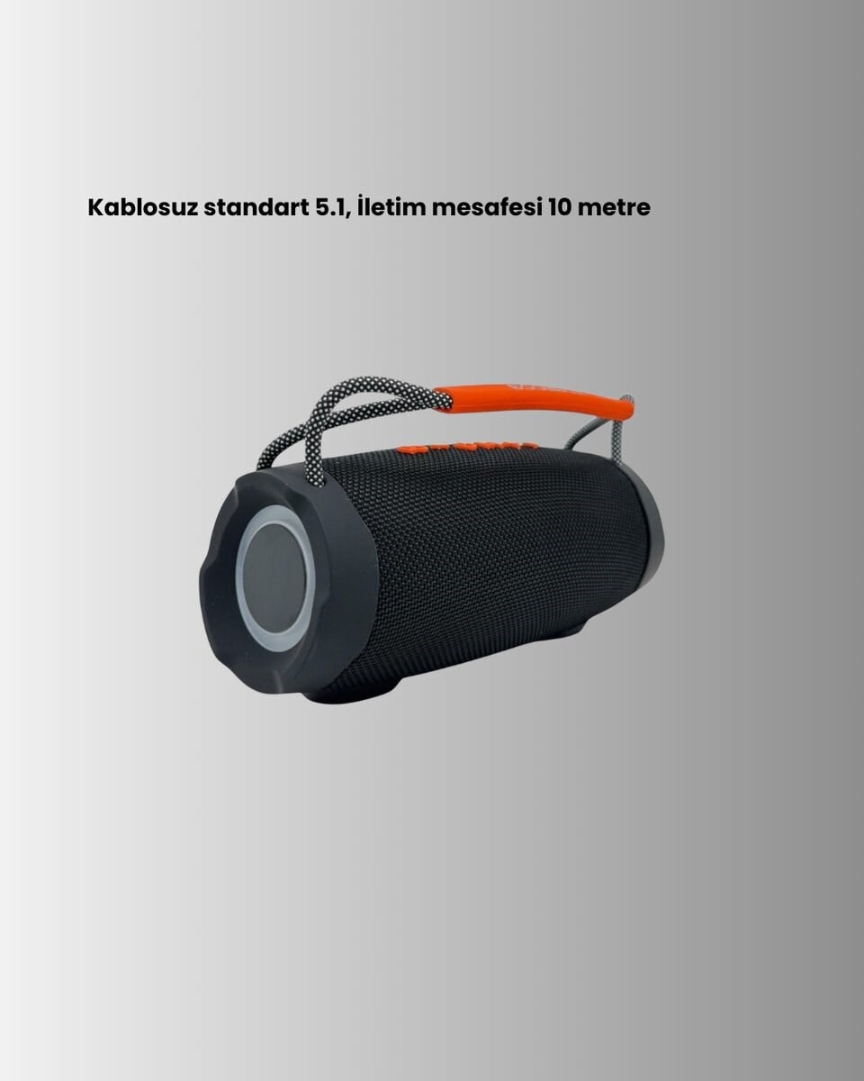 Bluetooth 5.1 Kablosuz Hoparlör Derin Bas RGB Işıklı Yeni Nesil