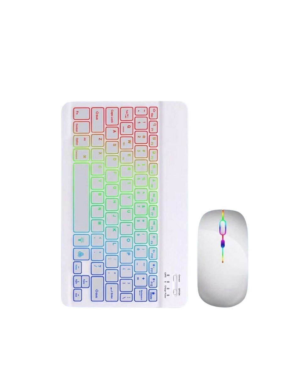 Bluetooth Klavye Mouse Seti Aydınlatmalı Türkçe Q Ergonomik Tasarım