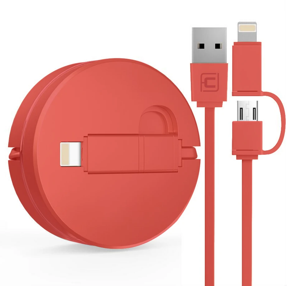 Cafele 2in1 İphone Ve Micro Usb Hızlı Usb Data Kablo-(1903)