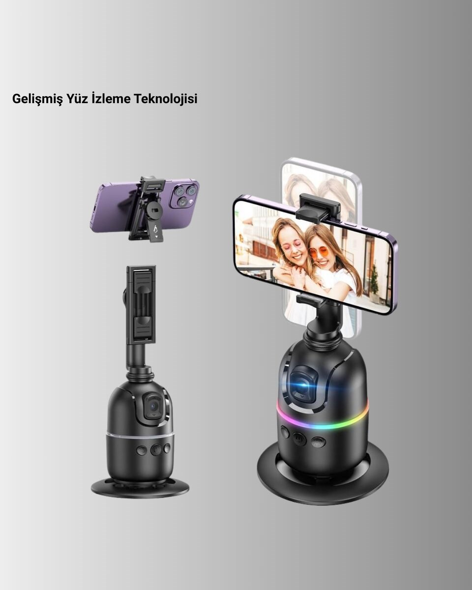 Canlı Yayın ve Video Çekimleri İçin Otomatik Yüz Takipli Masaüstü Gimbal Yeni Nesil