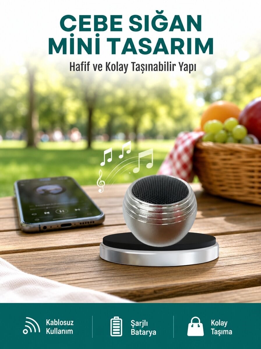 Cep Boy Bluetooth Hoparlör Güçlü Ses Çıkışı TWS Destekli Yeni Nesil