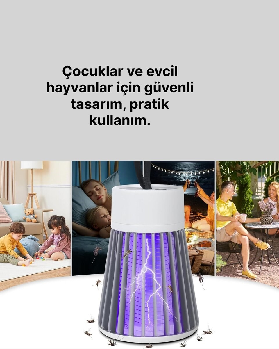 Çocuk ve Evcil Hayvan Dostu Sivrisinek Yakalama Lambası