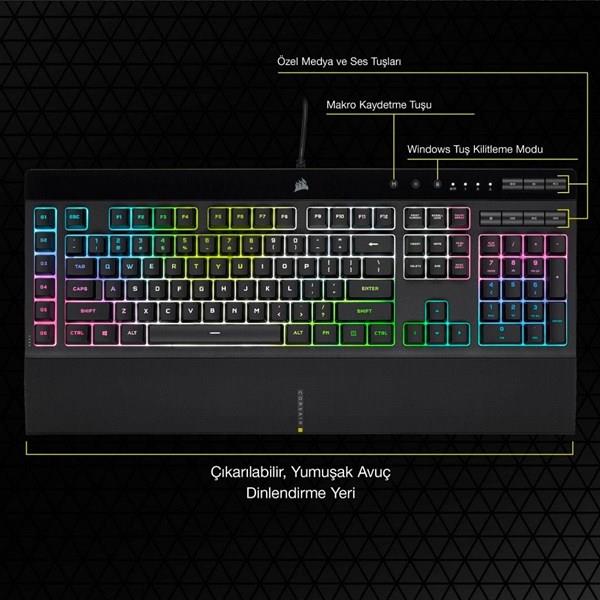 CORSAIR K55 RGB PRO XT CH-9226715-Tr Oyuncu Klavyesi