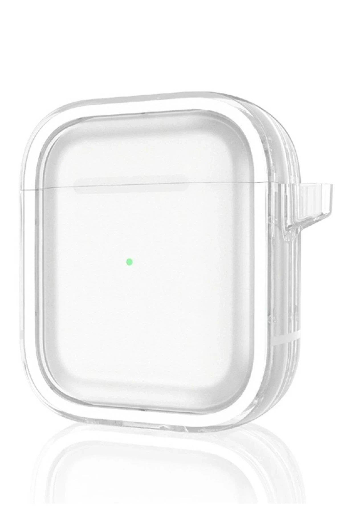 CPT05 Airpods 4 (4.nesil) Shiny Şeffaf Kılıf - Beyaz