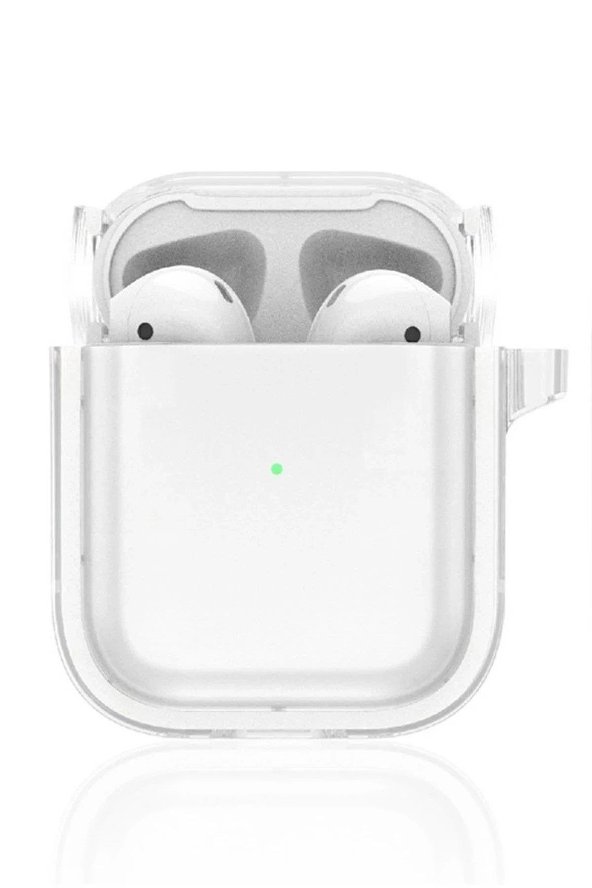 CPT05 Airpods 4 (4.nesil) Shiny Şeffaf Kılıf - Beyaz