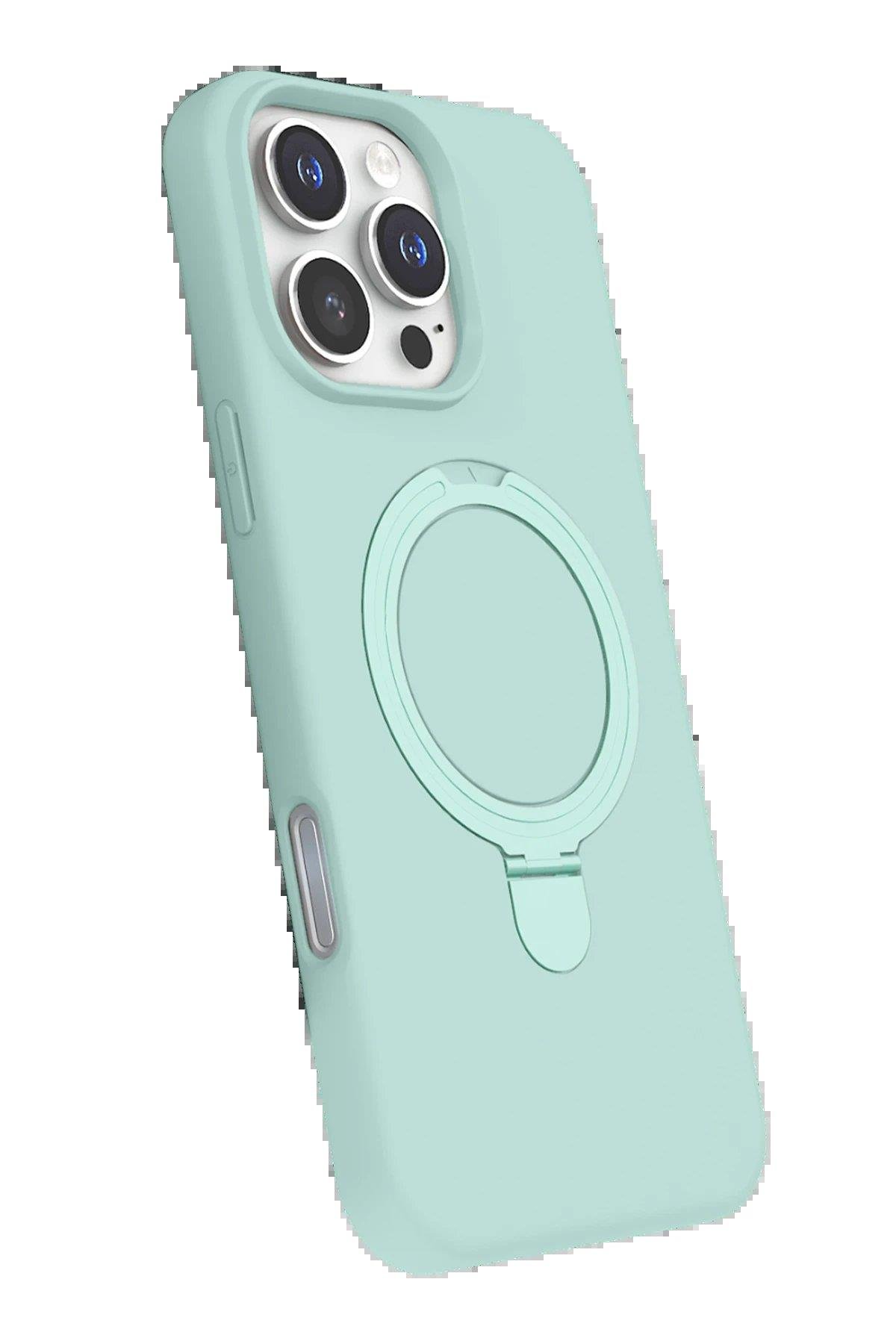 CPT05 Apple iPhone 16 Pro Max Regal Magsafe Standlı Kapak - Su Yeşili