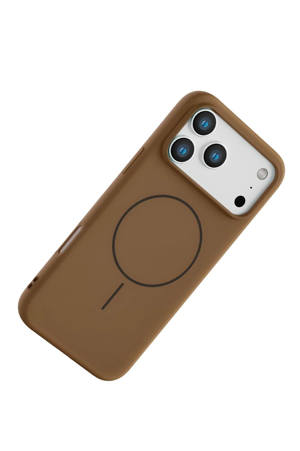 CPT05 Apple iPhone 17 Pro Max Jully Magsafe Kapak - Kahverengi