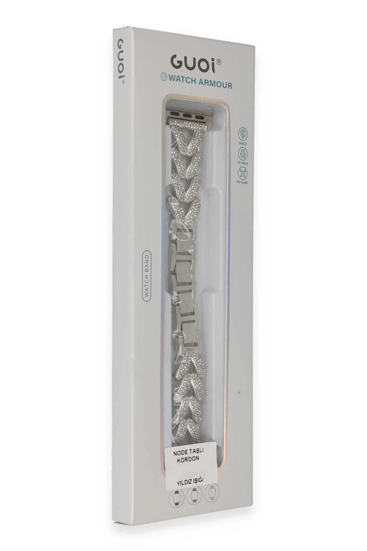 CPT05 Apple Watch 42mm Node Taşlı Kordon - Titanyum