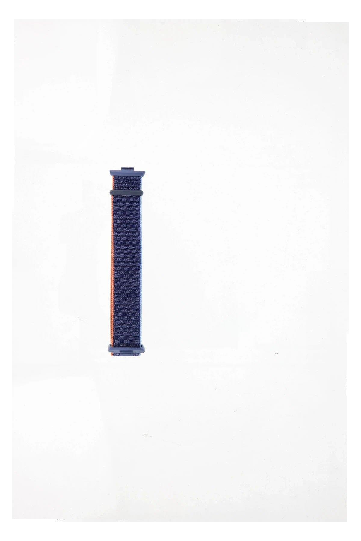 CPT05 Huawei Fit 4 Hasırlı Cırtcırtlı Kordon - Lacivert-Turuncu