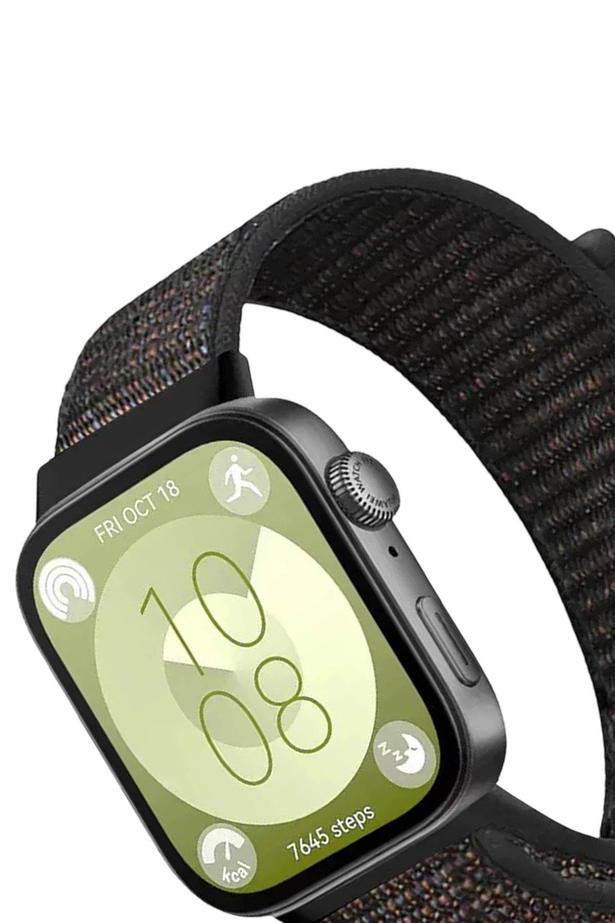 CPT05 Huawei Fit 4 Hasırlı Cırtcırtlı Kordon - Siyah